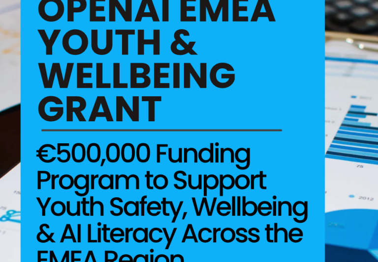 EMEA Youth Wellbeing Grant: €500,000 Funding for Safe AI Impact