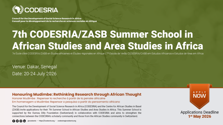7th CODESRIA/ZASB Summer School in African Studies: Powerful Opportunity for Emerging Scholars in 2026(Fully Funded)