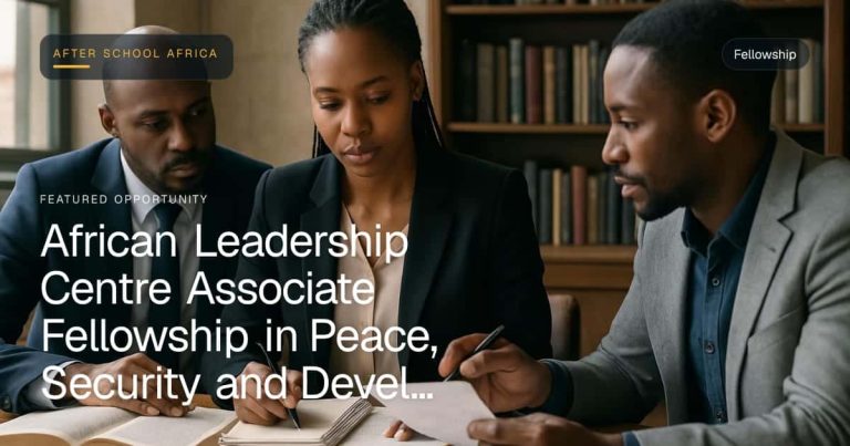 African Leadership Centre Associate Fellowship 2026/2027
