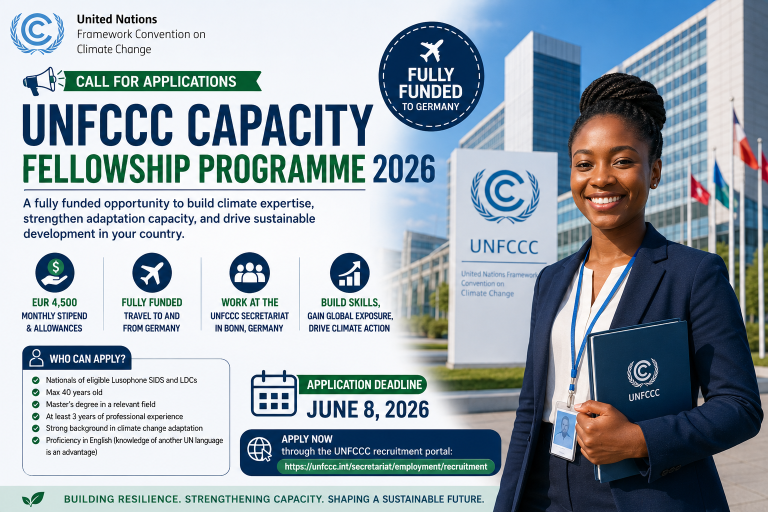 UNFCCC CAPACITY Fellowship Programme 2026 Opens for Climate Professionals