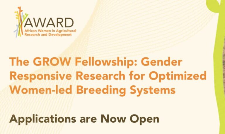 AWARD Gender-Responsive and Women-Led Research and Development (GROW) Fellowship Program 2026 Now Open