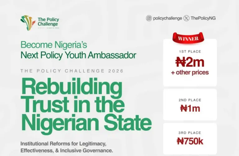 Policy Challenge 2026 Opens for Nigerian Undergraduates