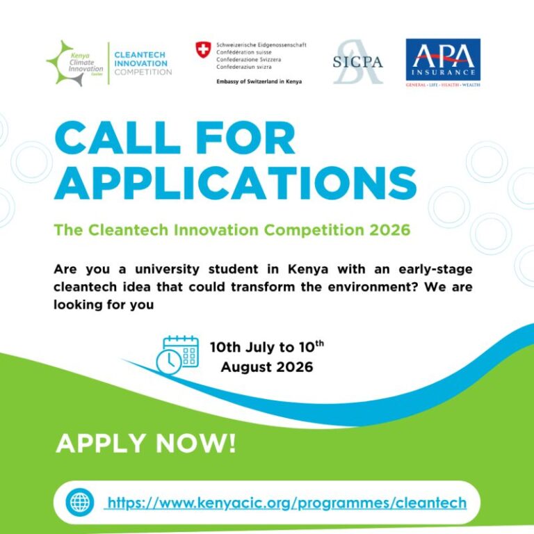 Cleantech Innovation Competition 2026 for Kenyan University and TVET Students