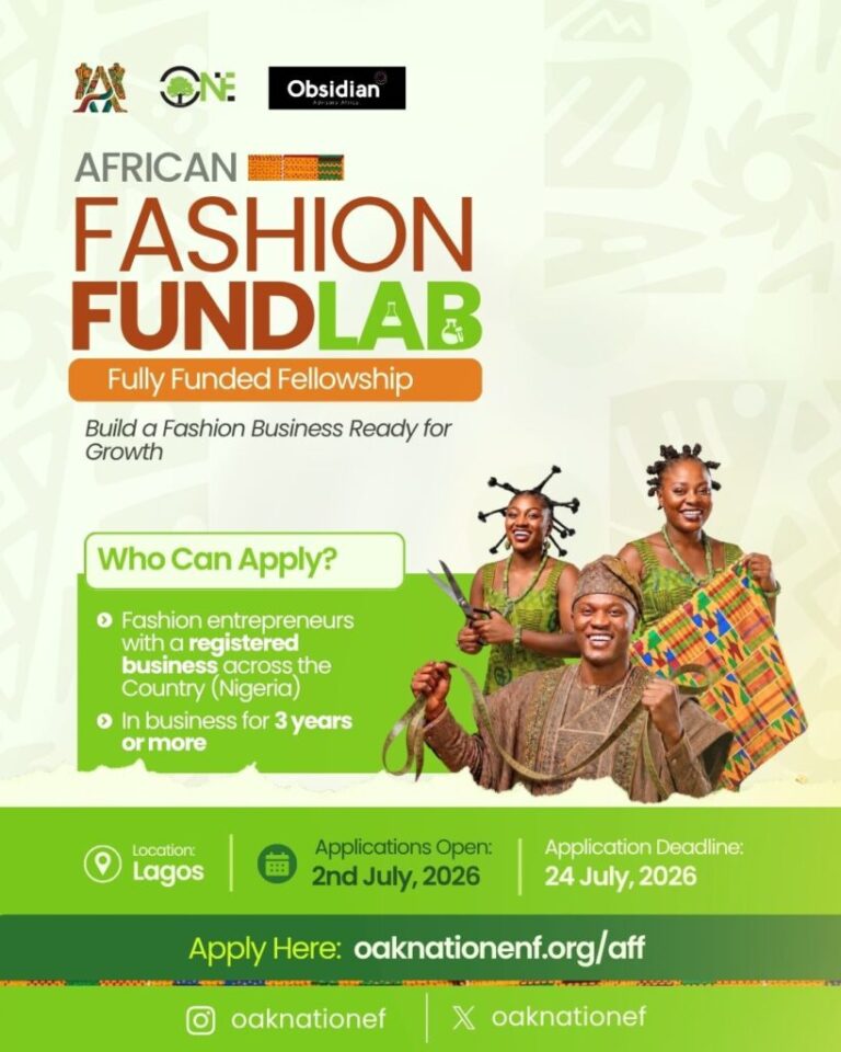 African Fashion FundLab Fellowship 2026 Now Opens for Fashion Entrepreneurs