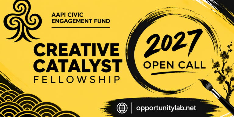 2027 Creative Catalyst Fellowship: Apply for $30,000 to Fund Your Art Project