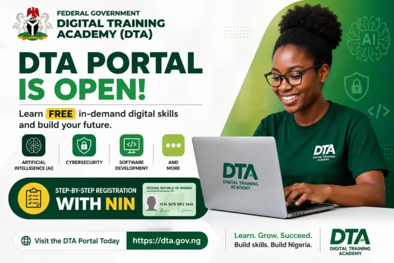 Federal Government Digital Training Academy 2026: Free Digital Skills Training for 32,000 Nigerians