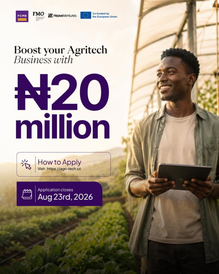 FCMB Agritech Hackathon and Venture Building Program 2026 Now Opens for African Agritech Startups
