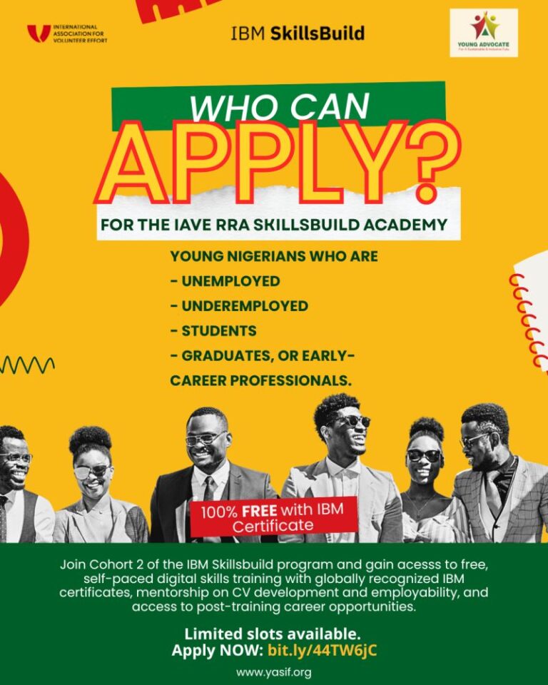 YASIF Digital, Green and Employability Skills Programme 2026: Free Training for Youth and Women in Nigeria