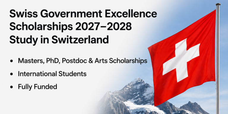 Swiss Government Excellence Scholarships 2027–2028