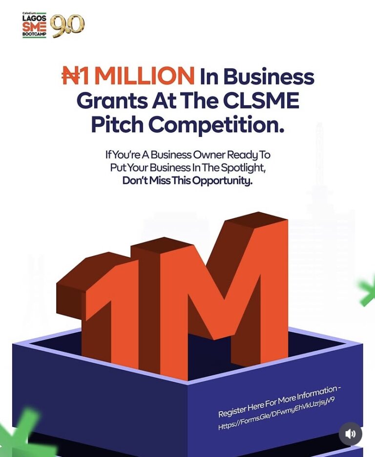 Lagos SME Bootcamp 9.0: Pitch Your Business and Win ₦1 Million
