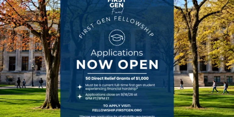 First Gen Fellowship 2026: $1,000 Financial Support for First-Generation Students