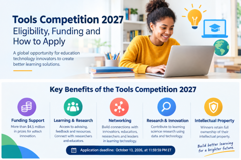 Tools Competition 2027: Eligibility, Funding and How to Apply