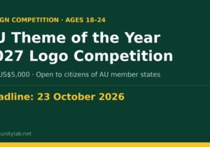 AU Theme of the Year 2027 Logo Competition, win US$5,000, deadline 23 October 2026