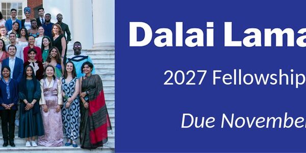 Dalai Lama Fellows 2027 banner for young changemakers