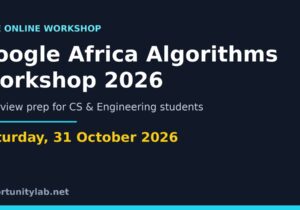 Google Africa Algorithms Workshop 2026, free online interview prep for CS and Engineering students, Saturday 31 October 2026