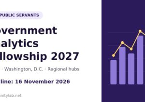 World Bank Government Analytics Fellowship 2027 for public servants, deadline 16 November 2026