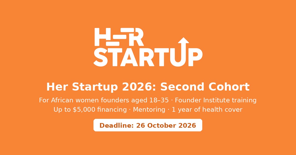 Her Startup 2026 second cohort for African women founders