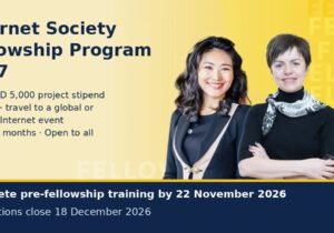 Internet Society Fellowship Program 2027: up to USD 5,000 project stipend