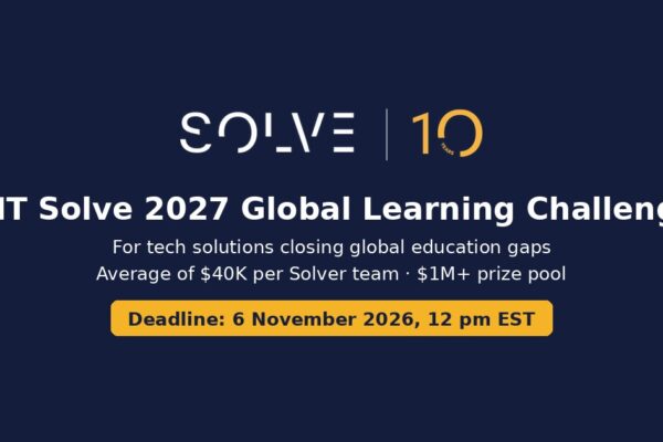 MIT Solve 2027 Global Learning Challenge