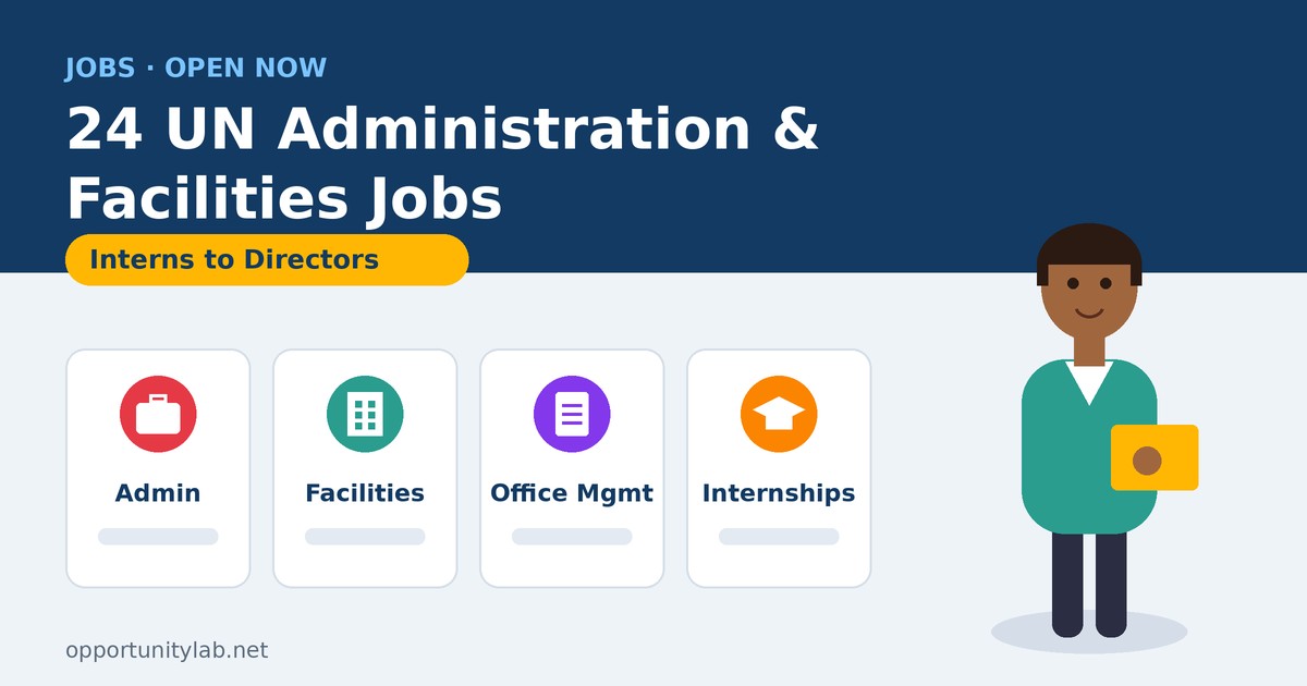 24 UN administration and facilities jobs open now, from internships to director roles